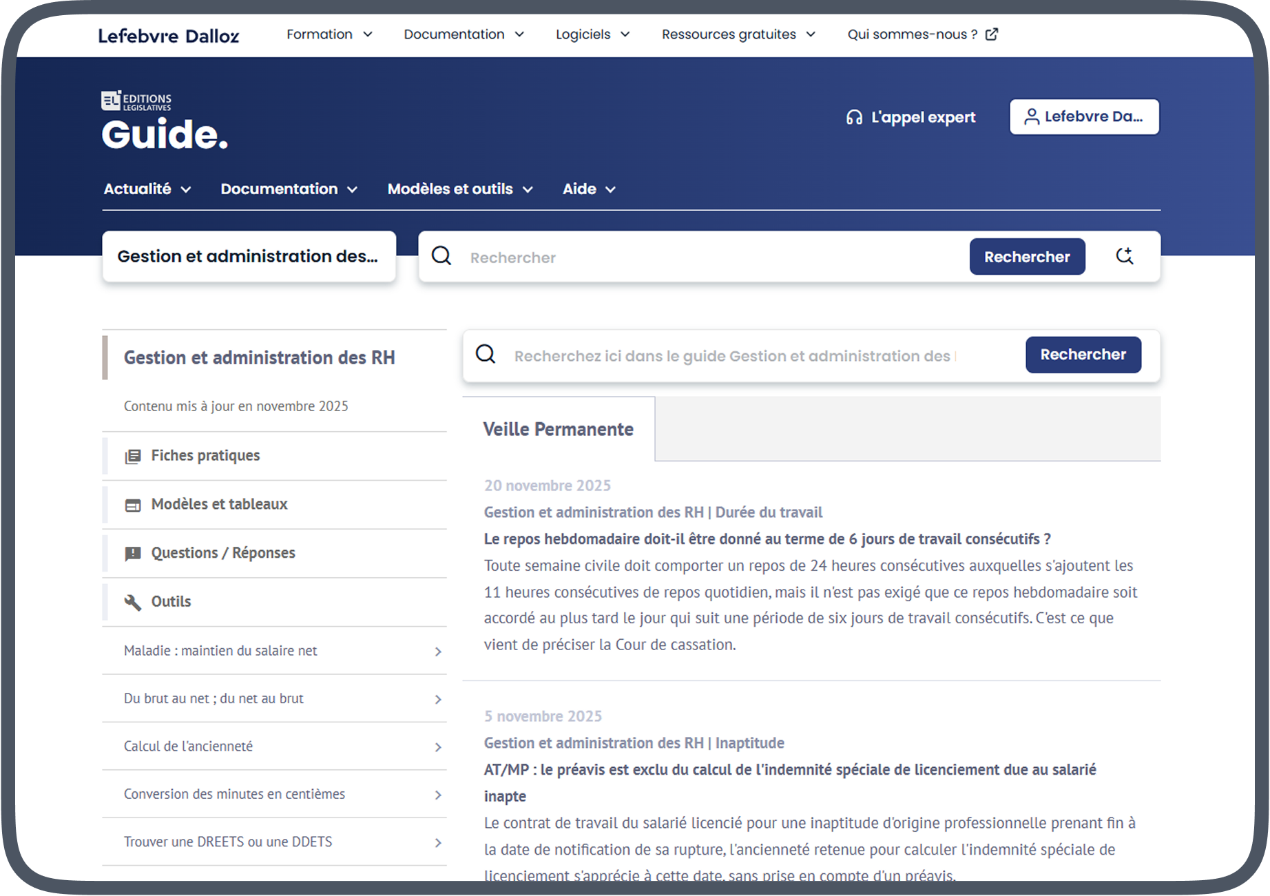 Guide Gestion et administration des ressources humaines